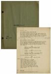 Moe Howards 28pp. Script Dated May 1936 for The Three Stooges Film Whoops, Im an Indian! -- With Annotations in Moes Hand Throughout & 3.5 Additional Pages of Script Changes -- Very Good